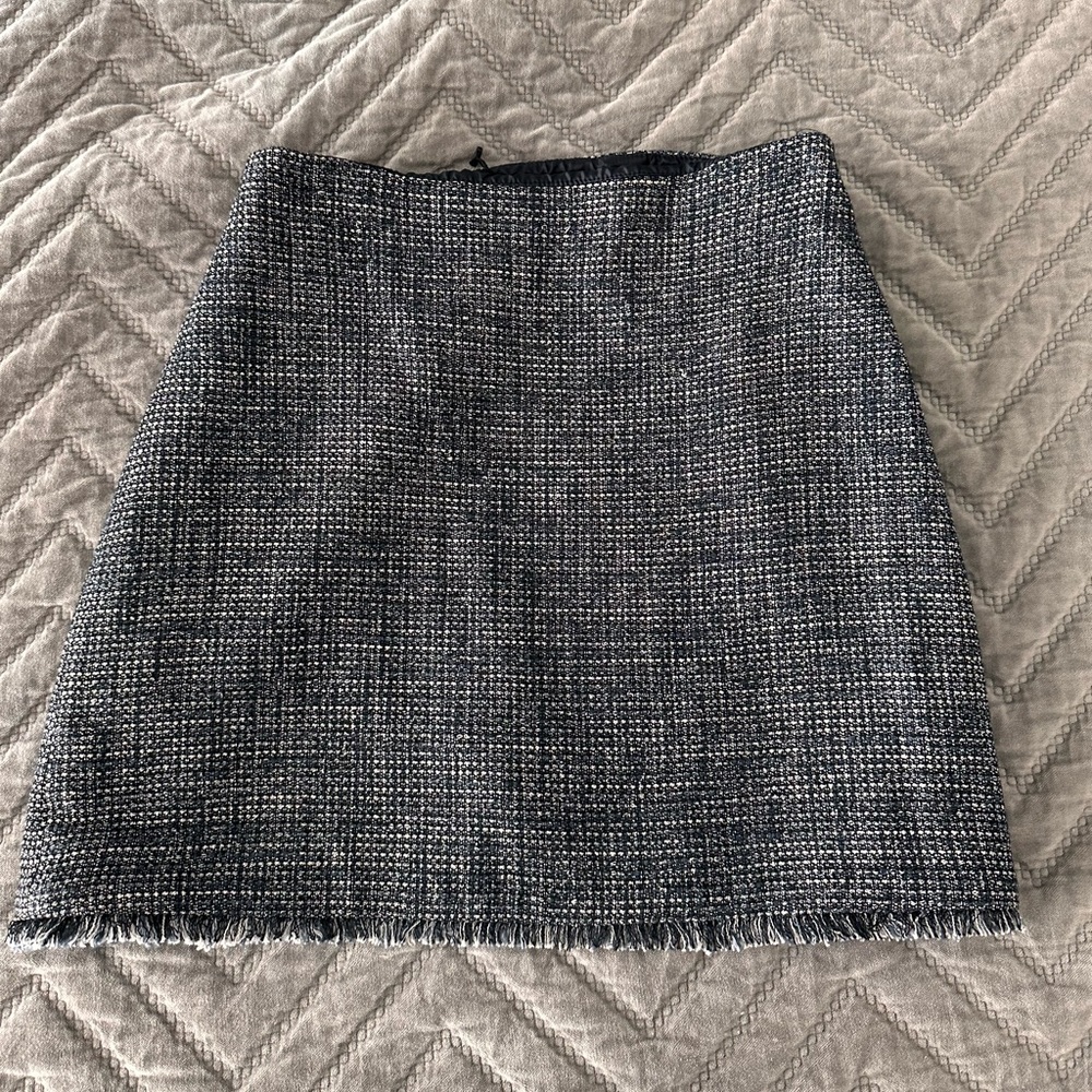 Express tweed blue medium mini skirt